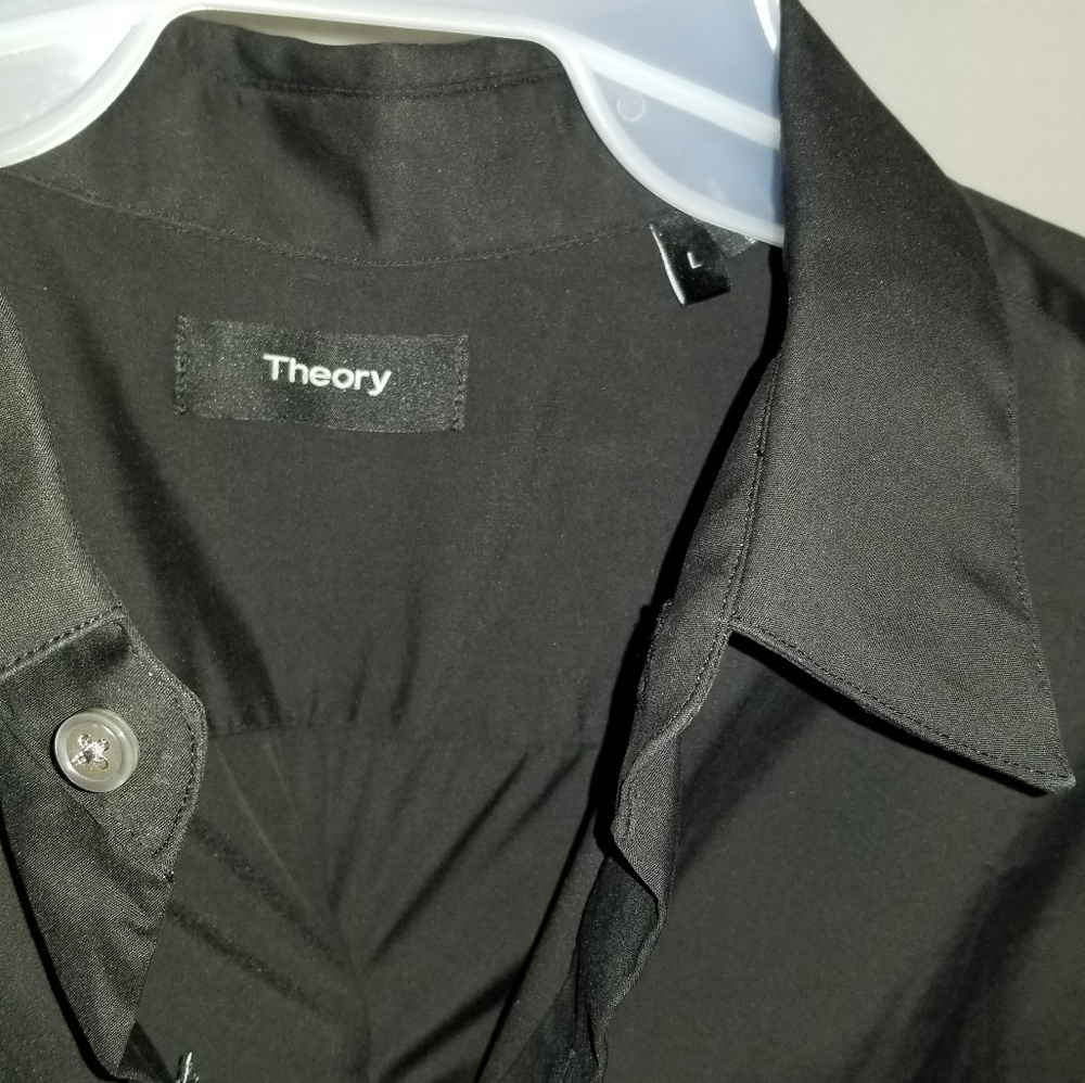 Theory women's black button down